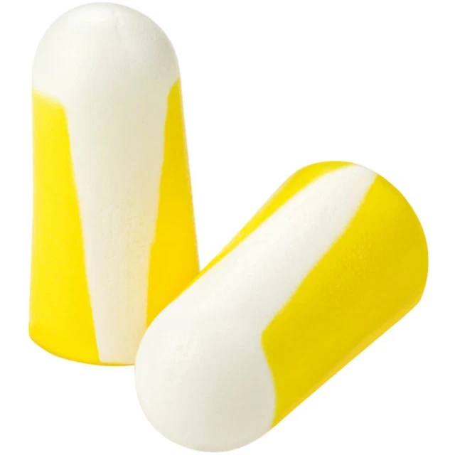 Bouchons D'oreille Bilsom 303L - Lot De 20 Paires, Mousse Polyuréthane, SNR 33 DB | Confortables, Visibles (jaune/blanc)