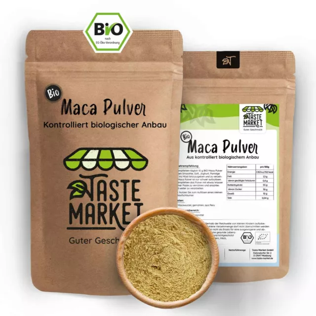 500 g BIO Maca Pulver aus Peru | 100% naturrein | gemahlen | Bioqualität