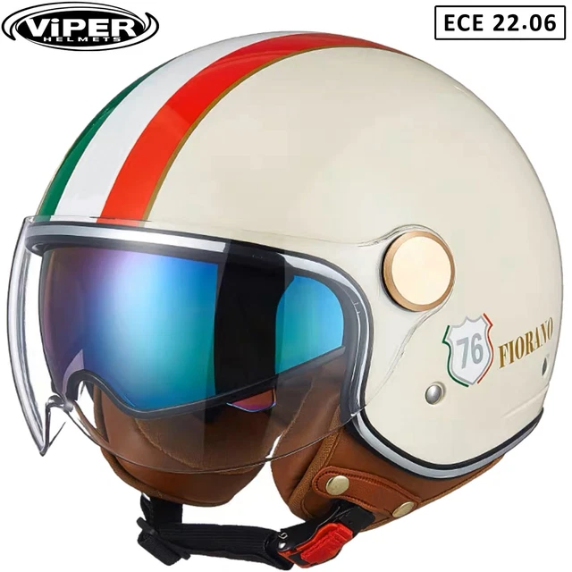 VITO Special Jet Helm - ECE 22.06 Chopper Helm Mit Sonnenblende