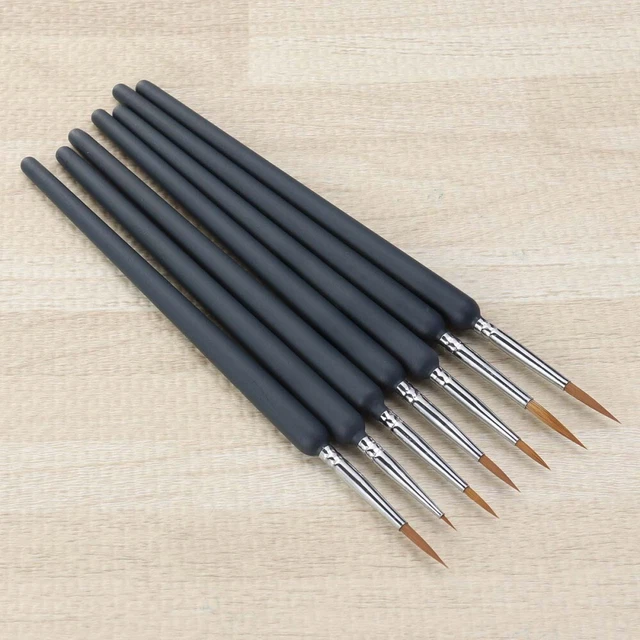 7 Pcs Wolf Hair Painting Brush Tool Sets Kids Kids Nail Set Watercolor Brush