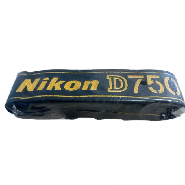 Genuine Nikon AN-DC14 1.5" Black/Yellow Neck/Shoulder Strap for Nikon D750 (NEW)