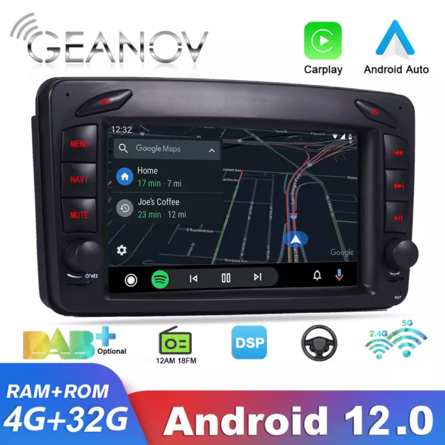 Android 12 Car Stereo Radio GPS Sat Nav For Mercedes Benz C Class CLK W203 W209