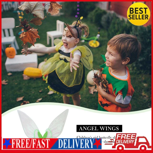 Ali Fata Bambini Ragazze Antisbiadimento Glitter Organza Principessa (Verde)