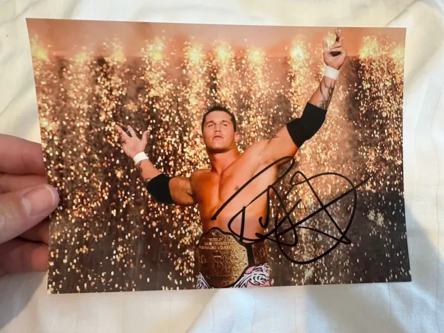 Signed Randy Orton WWE World Heavyweight Champion 2004 5x7 Photo