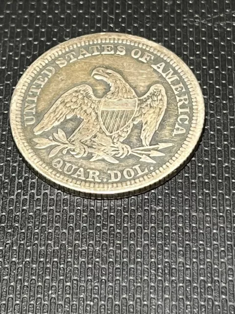 1858 Seated Liberty Silver Quarter