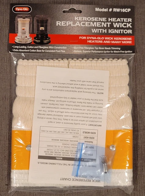 Dyna-Glo RW16CP Kerosene Heater Replacement Wick with Ignitor Fast Free Shipping