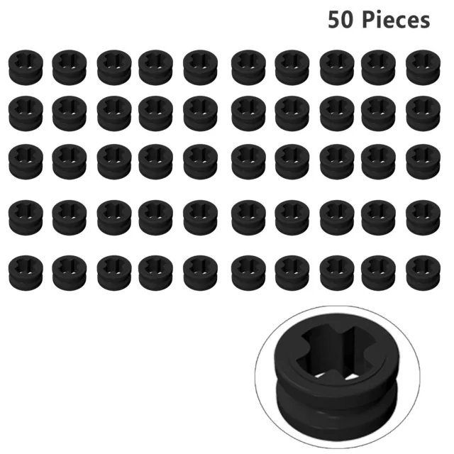 32123 4265c Technic Bush 1/2 Smooth with Axle Hole Black Bricks, Pieces & Parts