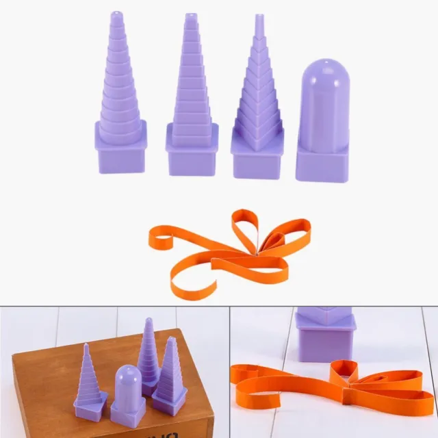 4pcs/set Quilling Purple Tower Paper Craft Quilled Art Tool Bobbin