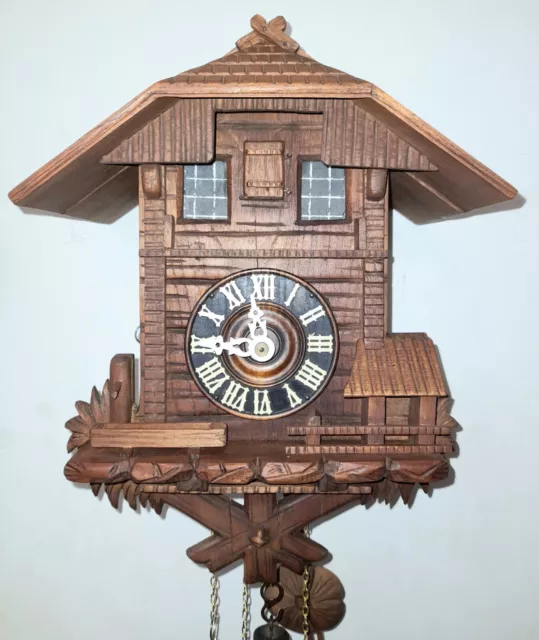 Genuine Hand Carved Black Forest Cuckoo Clock, Fully Restored And Working.