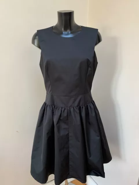 REISS DRESS BLACK 14 Fit and Flare Short FORMAL special occasion sleeveless