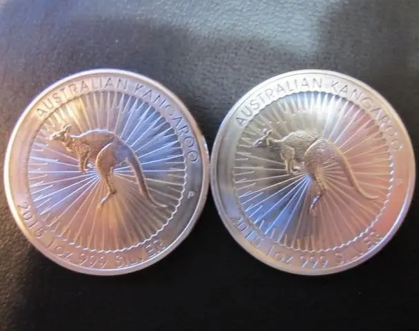 TWO  2015 1 Ounce Each Australian Kangaroo .999 Fine Silver Coins !