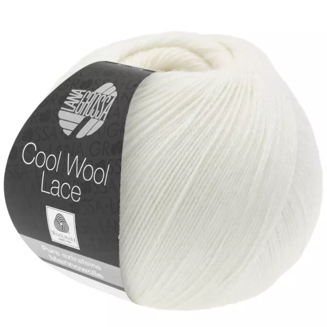 Wolle Kreativ! Lana Grossa - Cool Wool Lace - Fb. 14 rohweiß 50 g