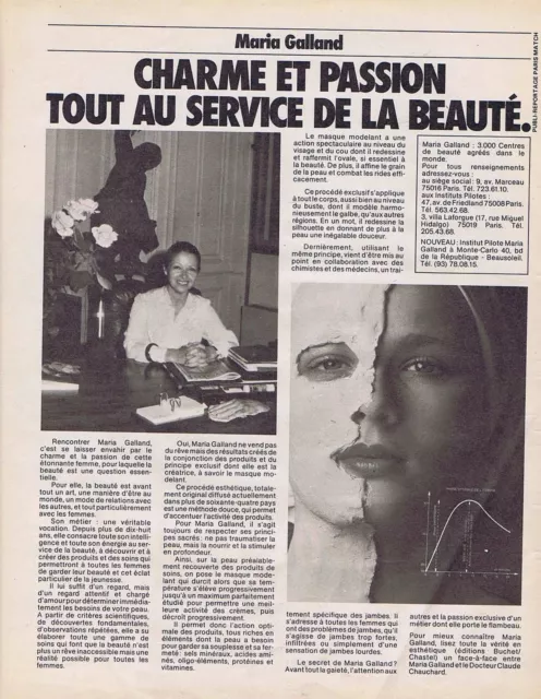 PUBLICITE ADVERTISING 095 1981 Maria Galland au service de la beauté