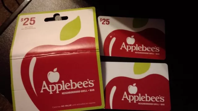 $50 Applebees Restaurant gift card (two $25 Cards)
