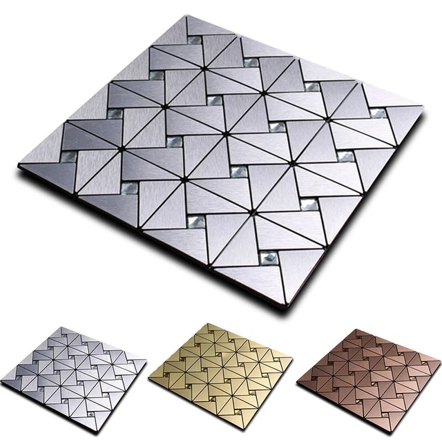 Parete di sfondo 30*30 cm 1 pz 3 colori piastrella alluminio interni