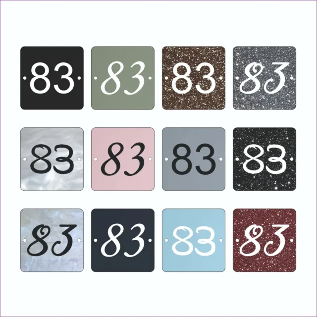 Modern House Sign - Door Number - LOTS OF COLOURS AVAILABLE!