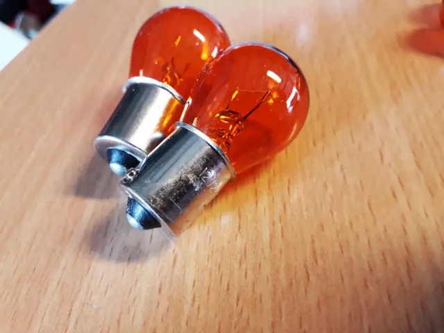 2 AMPOULES ORANGE BA15S 12V23W Mono-filament CLIGNOTANTS MOTOS-SCOOTERS-AUTOS