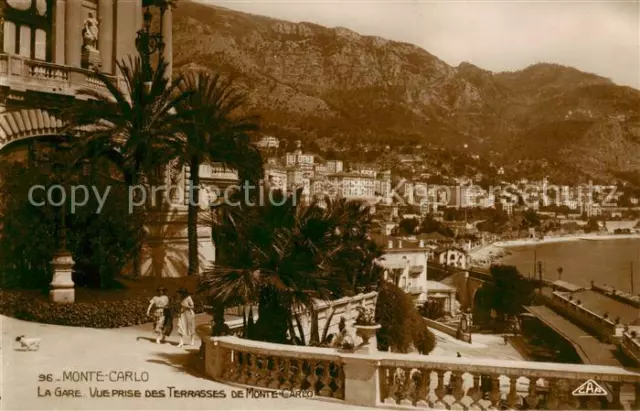 73799221 Monte-Carlo_Monaco La Gare Vue prise des Terrasses