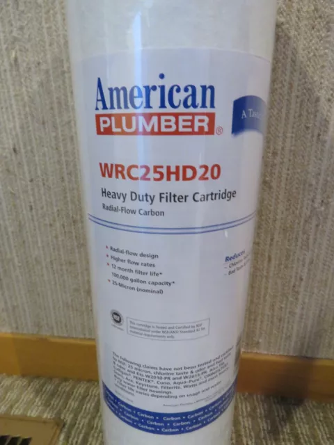 American Plumber WRC25HD20 25 Micron 50.8cm x 11.4cm Intera Casa Carbonio Acqua