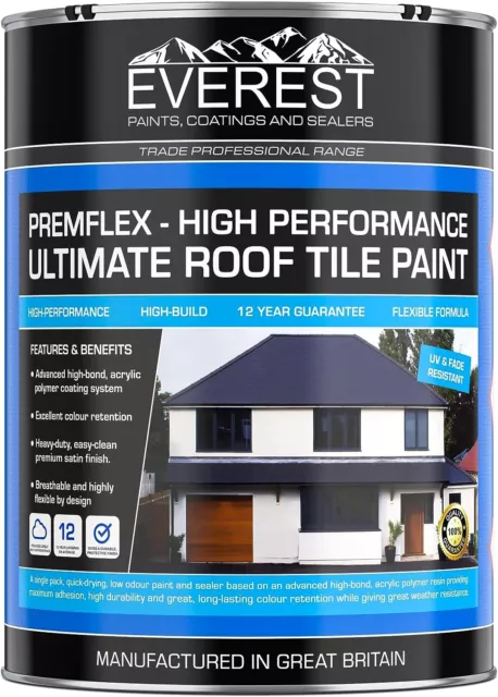 Everest Trade - Premflex Ultimate Roof Tile Paint & Sealer - High Performance