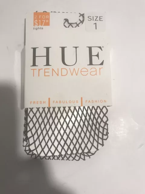 HUE Fishnet Tights Espresso Size 1 ( 100-150 lbs ) NWT