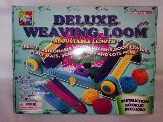  Deluxe Children’s WEAVING LOOM Toy WITH Shuttles Comb & Wool 