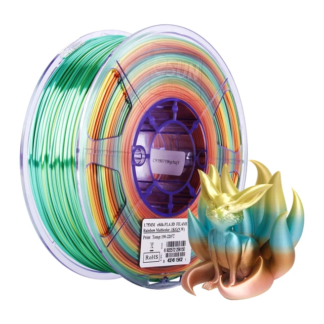 Filamento arcobaleno Filamento PLA in seta multicolore eSUN 3D