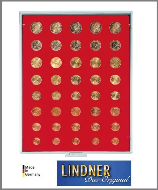 Lindner 2555 Bandeja box monedas Standard 5x Juegos-de-monedas-euro 1,2, 510,20,