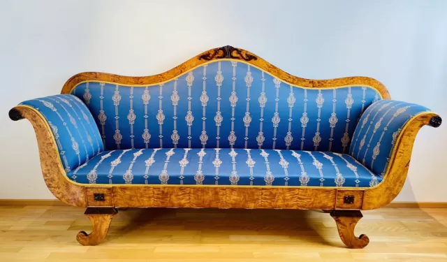 Biedermeier Sofa antik restauriert restauriert und neu bezogen