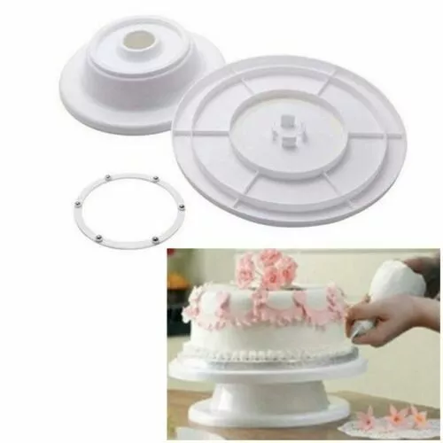 Kitchen Cake Stand Decorating Icing Rotating Revolving Turntable Display 28CM 2