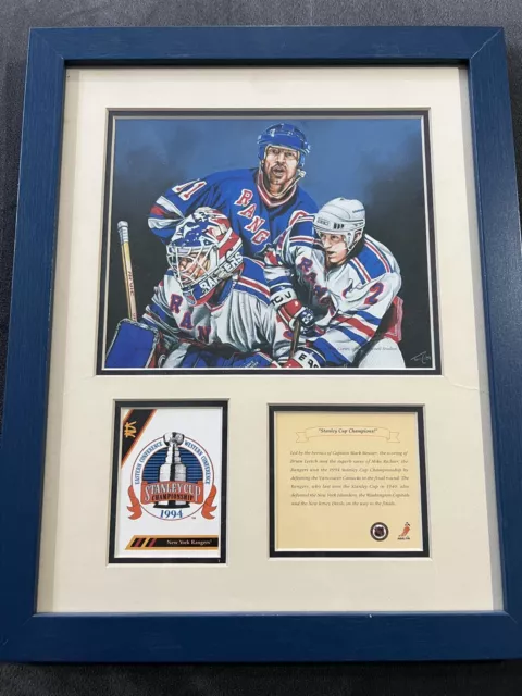 New York Rangers 1994 Stanley Cup Framed Art Work.