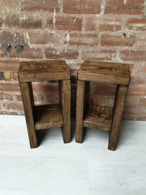 Pair or single BedsideTable/Side Tables//Handmade to order/Solid pine wood