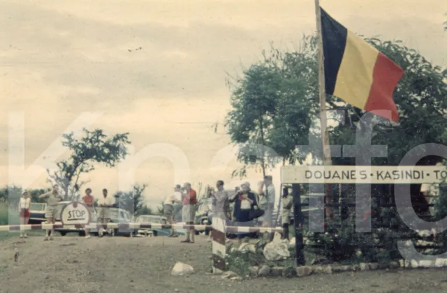 altes Foto Belgisch-Kongo Grenze im Grünen "Duane S Kasindi"1956, 1950er, 13x9cm