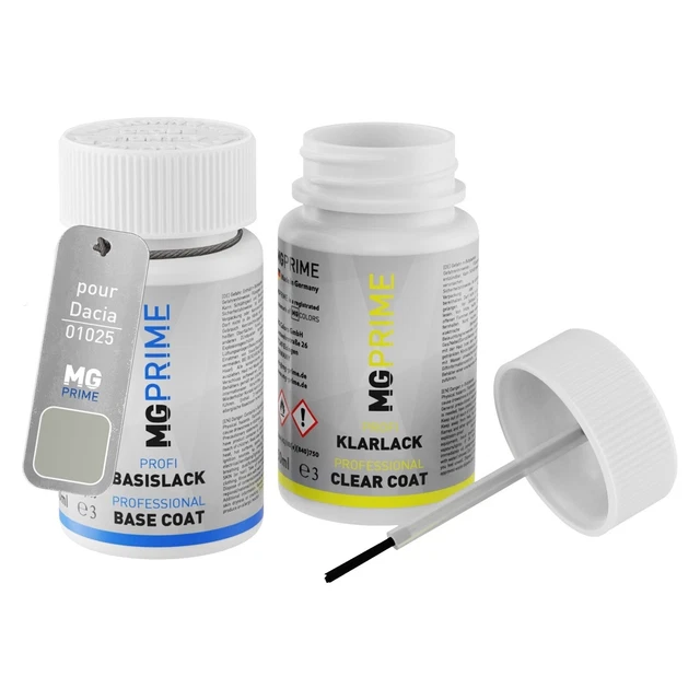 MG PRIME Peinture Voiture Kit Bombe Aérosol 2C Aérosol Pour Renault 01D Gris Perla Metallic/Gris Perle Metallic De Couche De Base Vernis 2 Composants