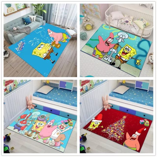 Boys Girls Doormat Kids 3D SpongeBob Carpet Bedroom Rug Indoor Anti-Slip Mat New