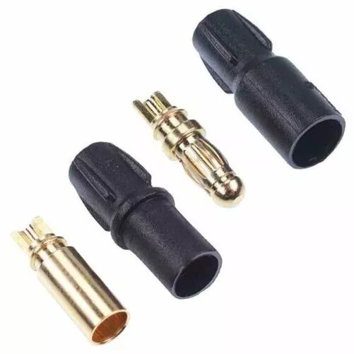 Macho + Hembra SH3.5 Chapado en Oro Conector Tipo Bala 20A RC Li-Po Amass