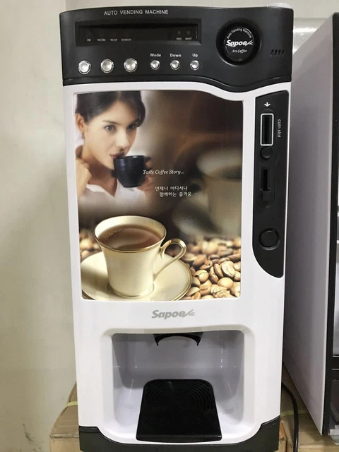 NEW Smart Commercial Fully Automatic Self Coin Instant Coffee Vending Machine