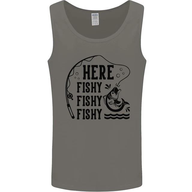 Gilet da uomo Here Fishy Fishy divertente pescatore