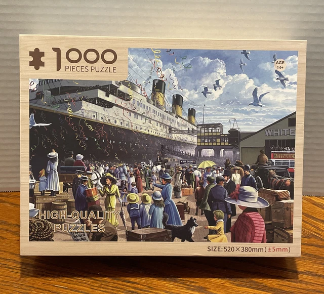 1000 Piece Wooden Jigsaw Puzzle - Titanic - Cruise Ship Oil Painting Puzzle
