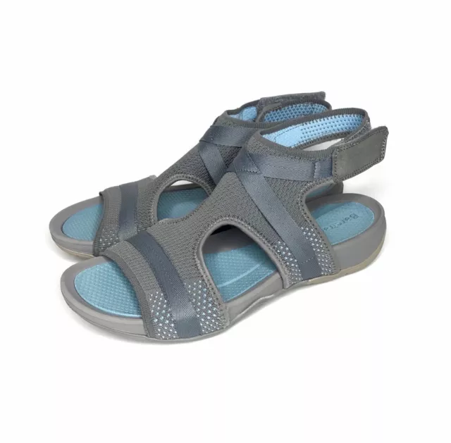 Baretraps Soozie Open Toe Sandals Rebound Technology Gray Blue 7.5M NWOB