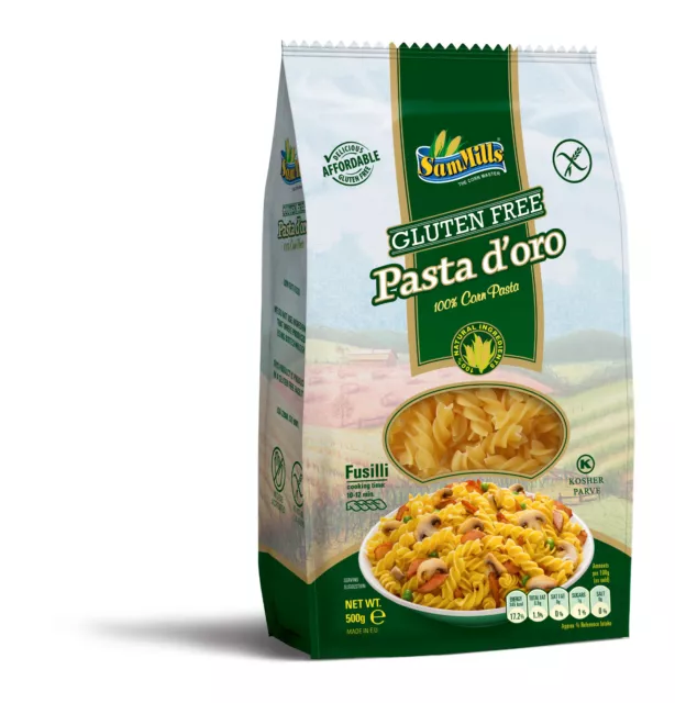 500g Packung Sam Mills - Pasta d'oro - Fusilli - Glutenfrei