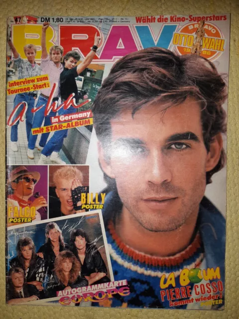 BRAVO Nr. 47 vom 13.November 1986 mit Poster Falco - A-ha - Billy Idol
