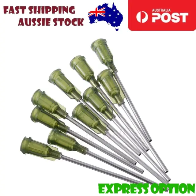 10pcs Dispensing Syringe Needles Tips 1.5" 14 Gauge Stainless Steel Syringe Need