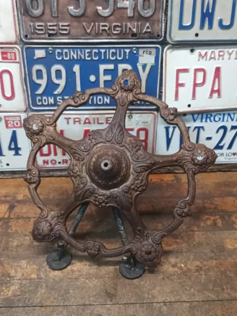 Vintage cast iron Steampunk industrial lamp base project Vintage cast iron Steampunk industrial lamp base project