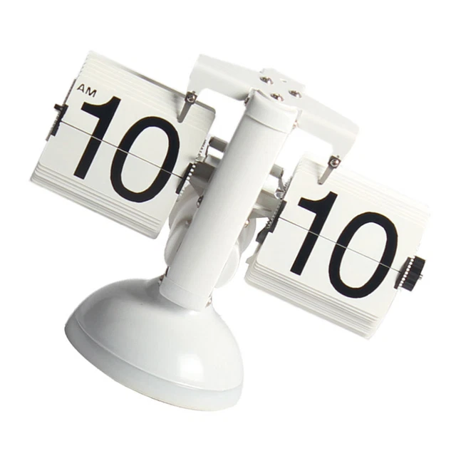 Horloge Numérique Rabattable Rétro, Rotation Automatique, Horloge Mécanique à Piles, pour la Décoration de la Maison, du Bureau et de la Chambre (Noir Horloge Numérique Rabattable Rétro, Rotation Automatique, Horloge Mécanique à Piles, pour la Décoration de la Maison, du Bureau et de la Chambre (Noir