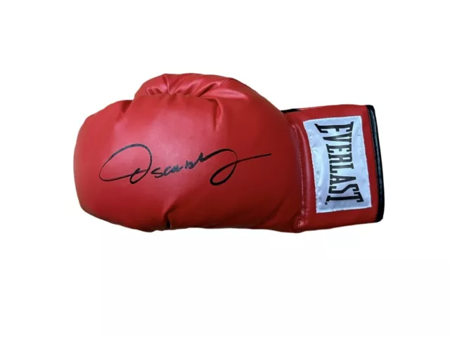 Oscar De La Hoya Handsigniert Rot Everlast Boxhandschuh COA