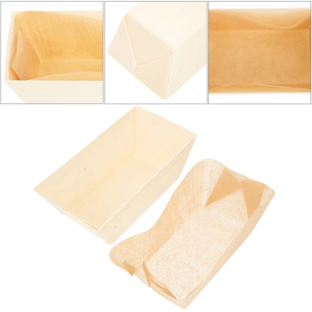 Contenitore vassoio per torte in legno pane tostato per alimenti strumento da forno padella in legno carta