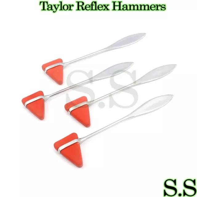 Set of 4 Taylor Percussion (Reflex) Hammers - Medical Surgical Instruments