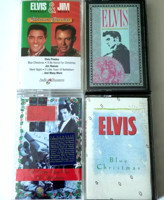 Elvis Presley 4 Sealed Cassette Tape Lot Blue Christmas Classics Rca Bmg Record