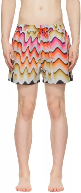 NWT PAUL SMITH Multicolor Gradient Swim Shorts ~  Retail $195 Small